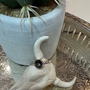 Elegant Silver and Mystic Topaz Ring
Size 7